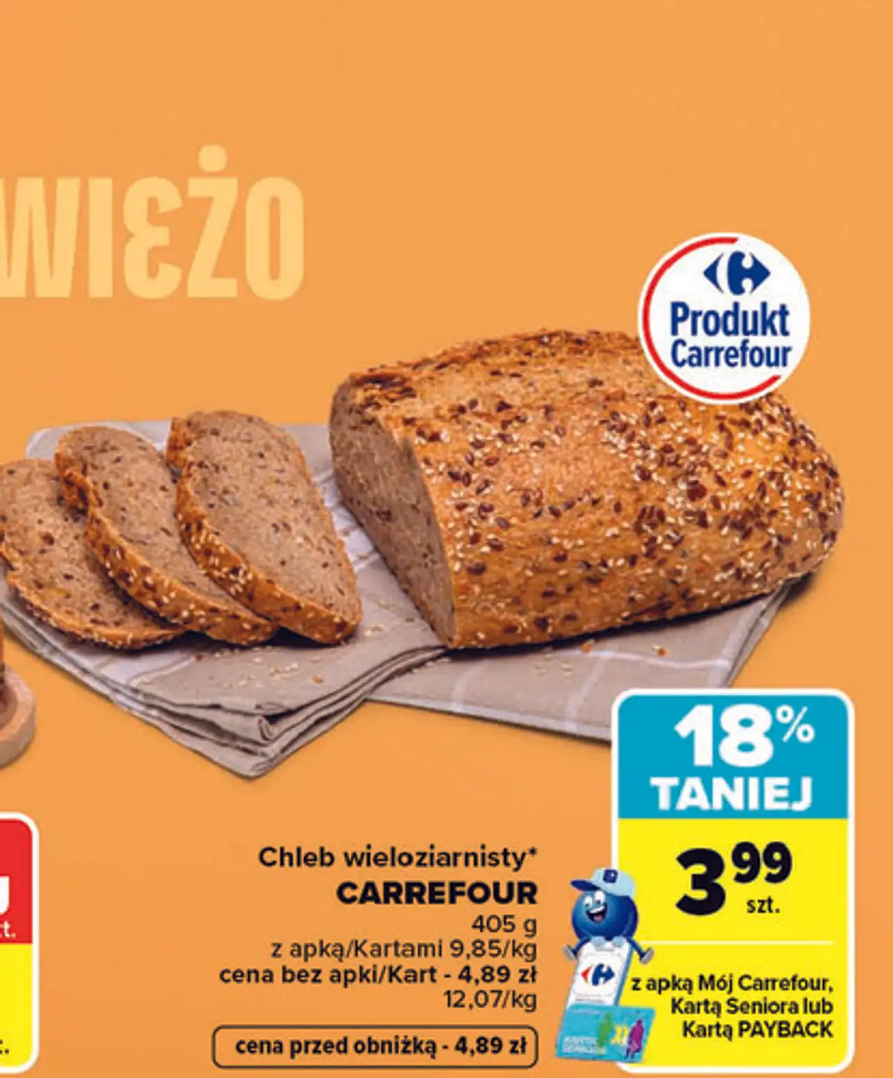 Chleb wieloziarnisty Carrefour