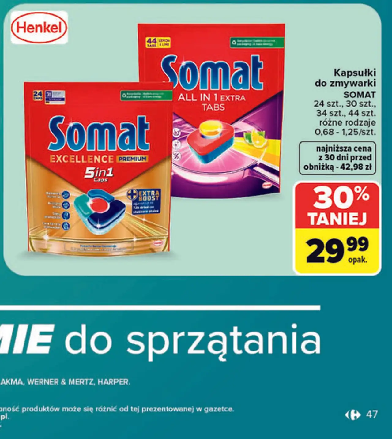Kapsułki do zmywarki SOMAT