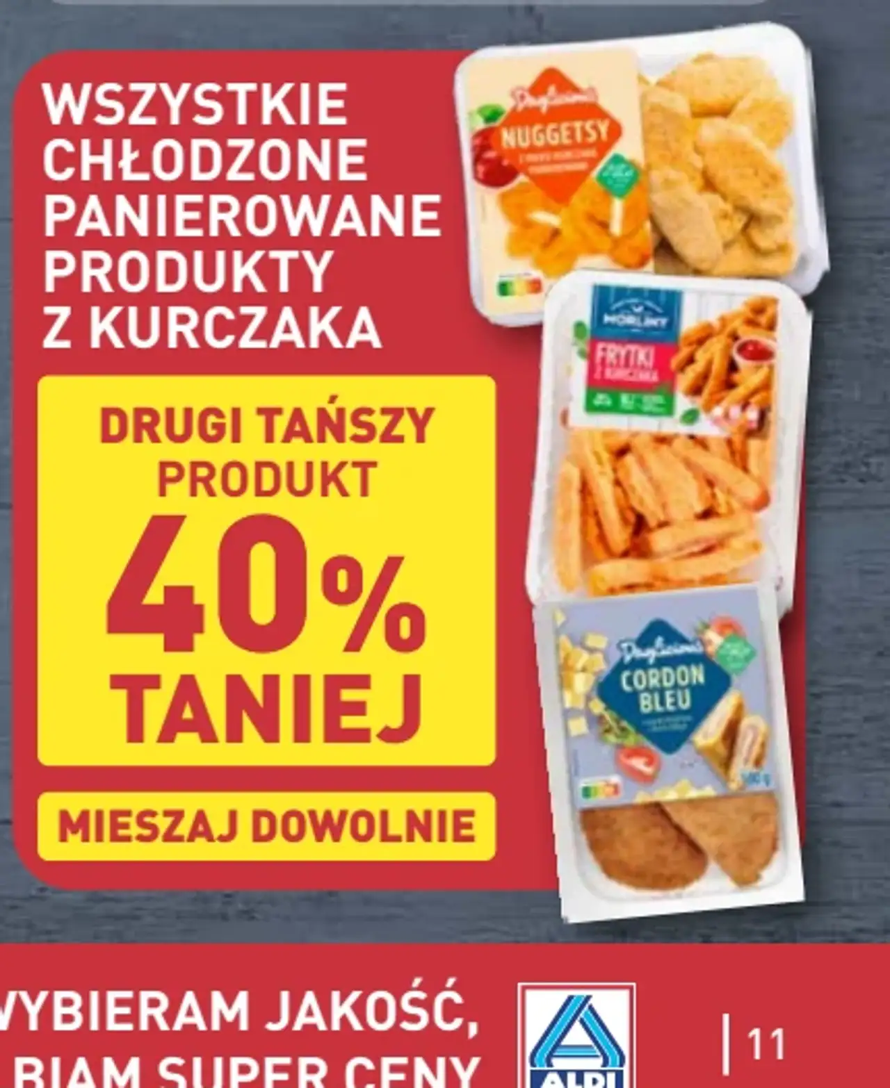Chłodzone panierowane produkty z kurczaka