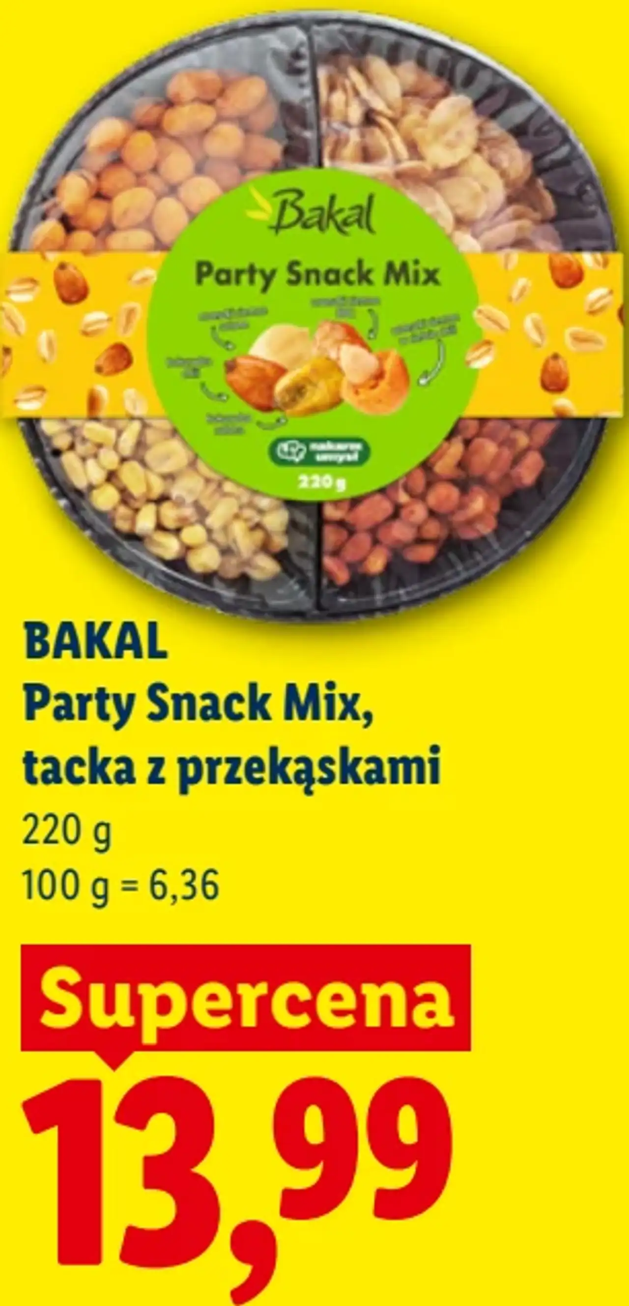 Bakal Party Snack Mix, tacka z przekąskami