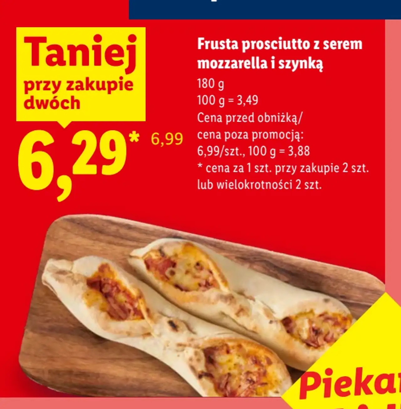 Frusta prosciutto z serem mozzarella i szynką