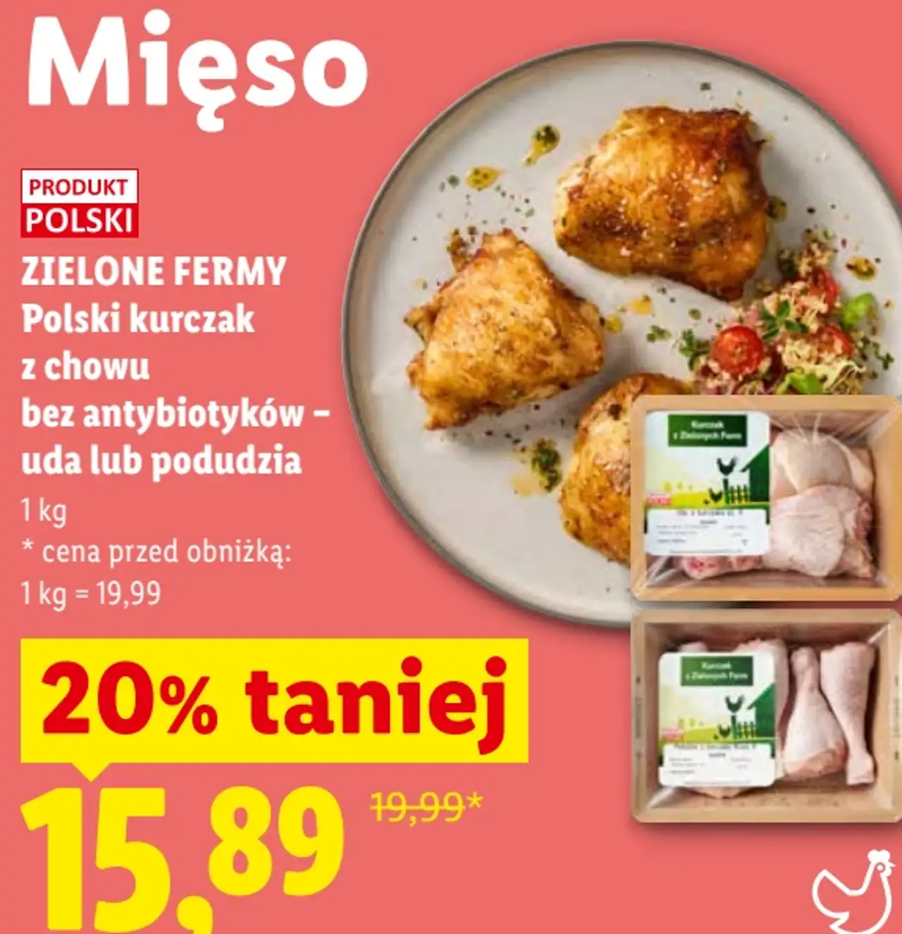 ZIELONE FERMY Polski kurczak z chowu bez antybiotyków - uda lub podudzia