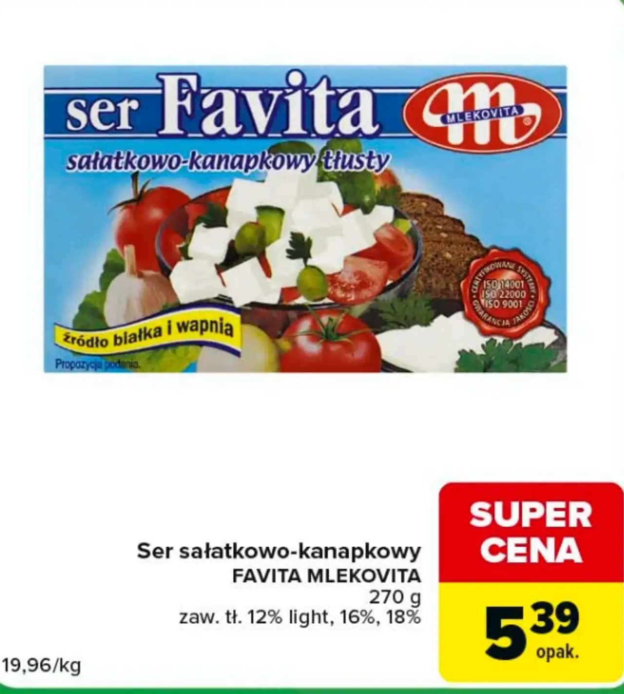 Ser sałatkowo-kanapkowy FAVITA MLEKOVITA