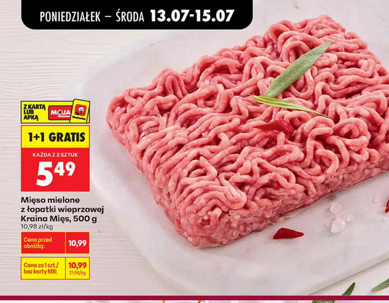 Mięso mielone z łopatki wieprzowej Kraina Mięs, 500 g