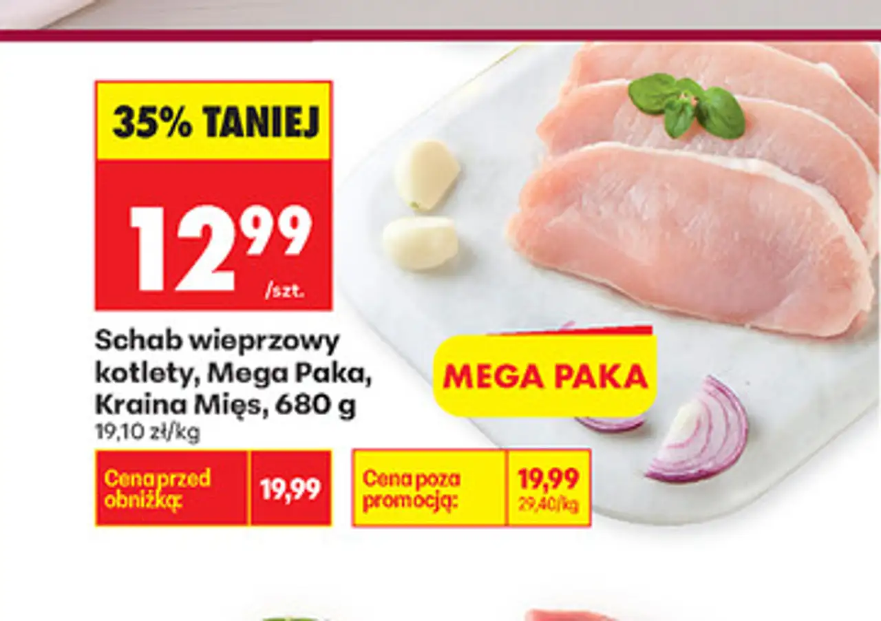 Schab wieprzowy kotlety, Mega Paka, Kraina Mięs, 680 g