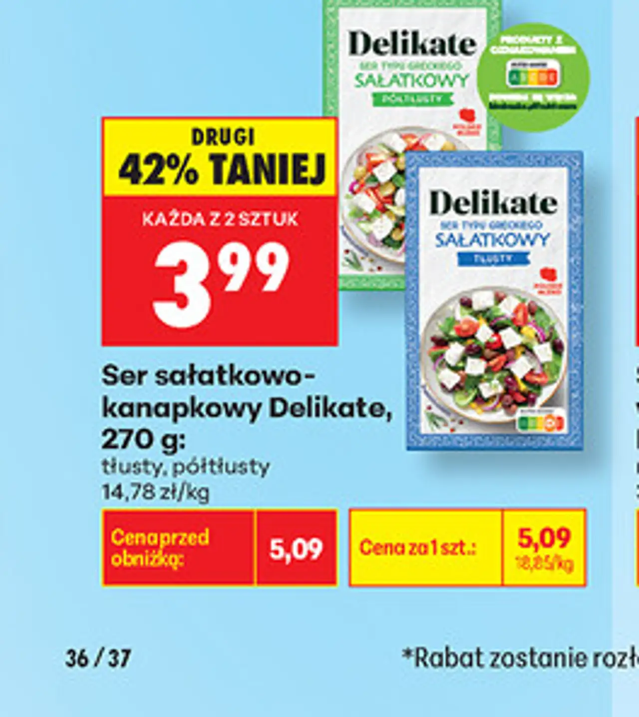 Ser sałatkowo-kanapkowy Delikate, 270 g