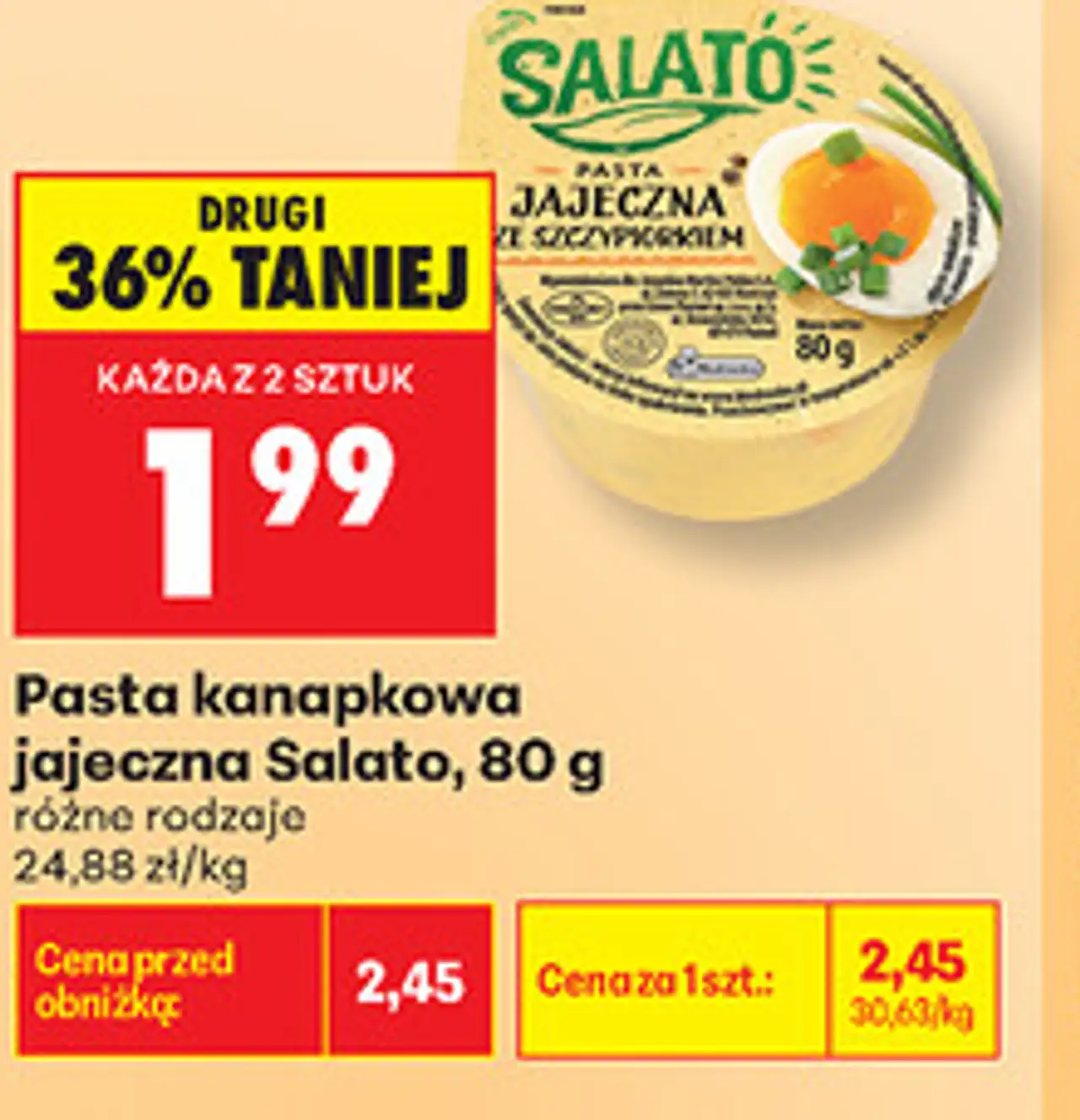 Pasta kanapkowa jajeczna Salato, 80 g