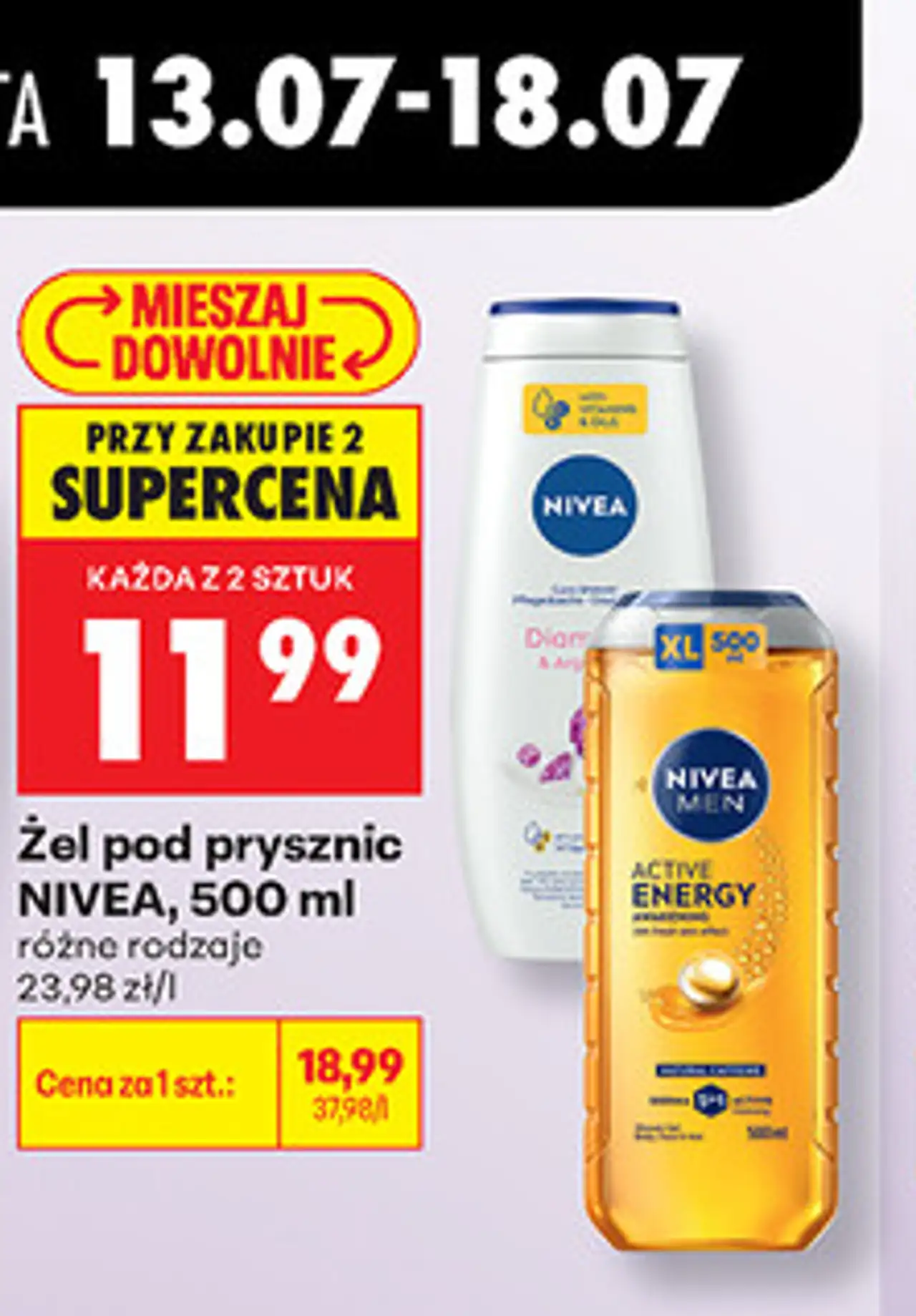 Żel pod prysznic NIVEA, 500 ml