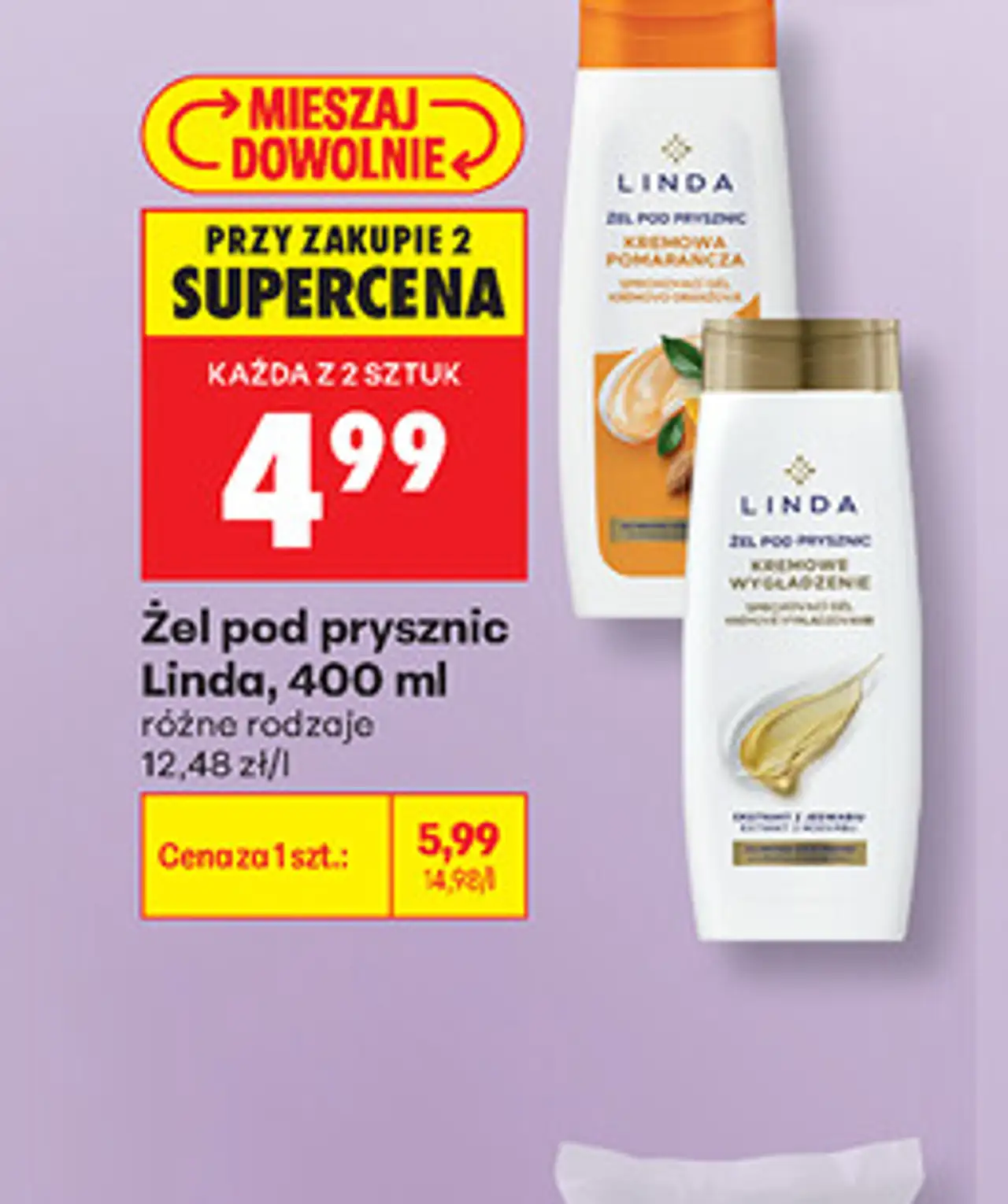 Żel pod prysznic Linda, 400 ml