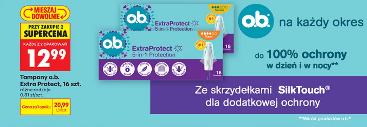 Tampony o.b. Extra Protect, 16 szt.