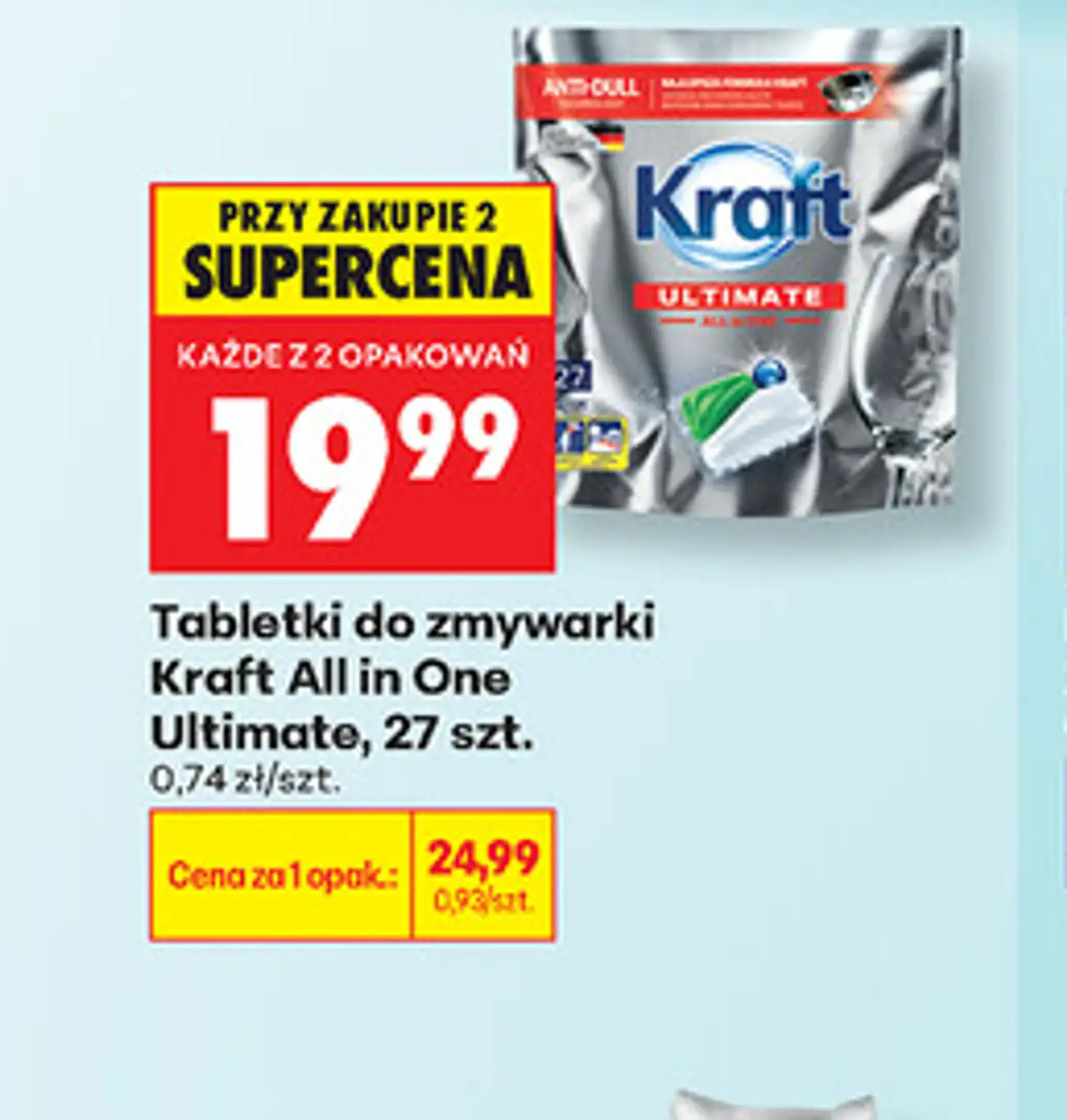 Tabletki do zmywarki Kraft All in One Ultimate, 27 szt.