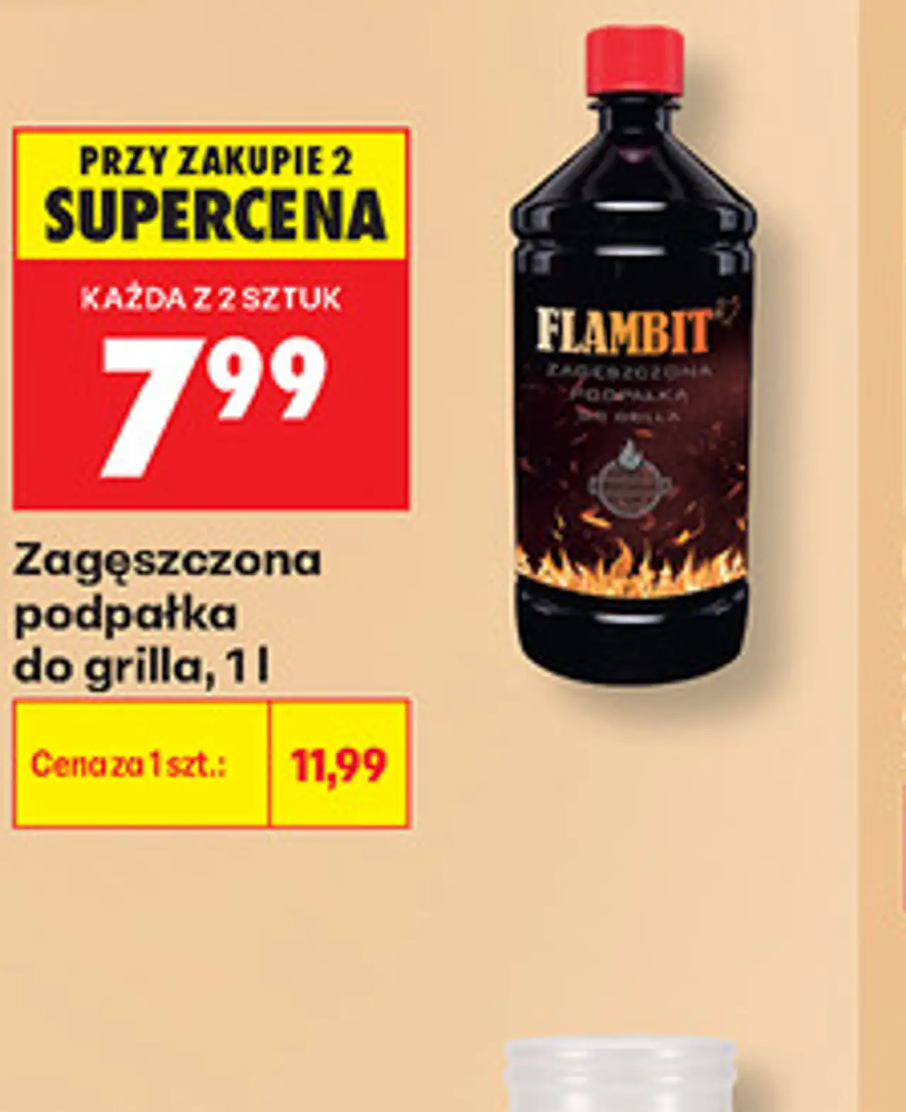 Zagęszczona podpałka do grilla, 1 l