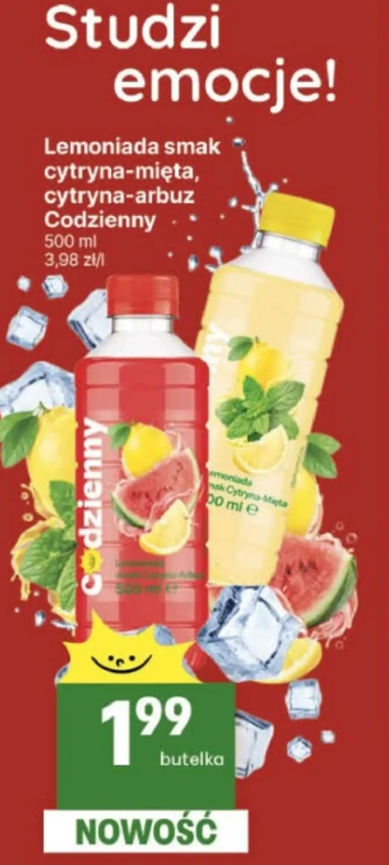 Lemoniada smak cytryna-mięta, cytryna-arbuz Codzienny