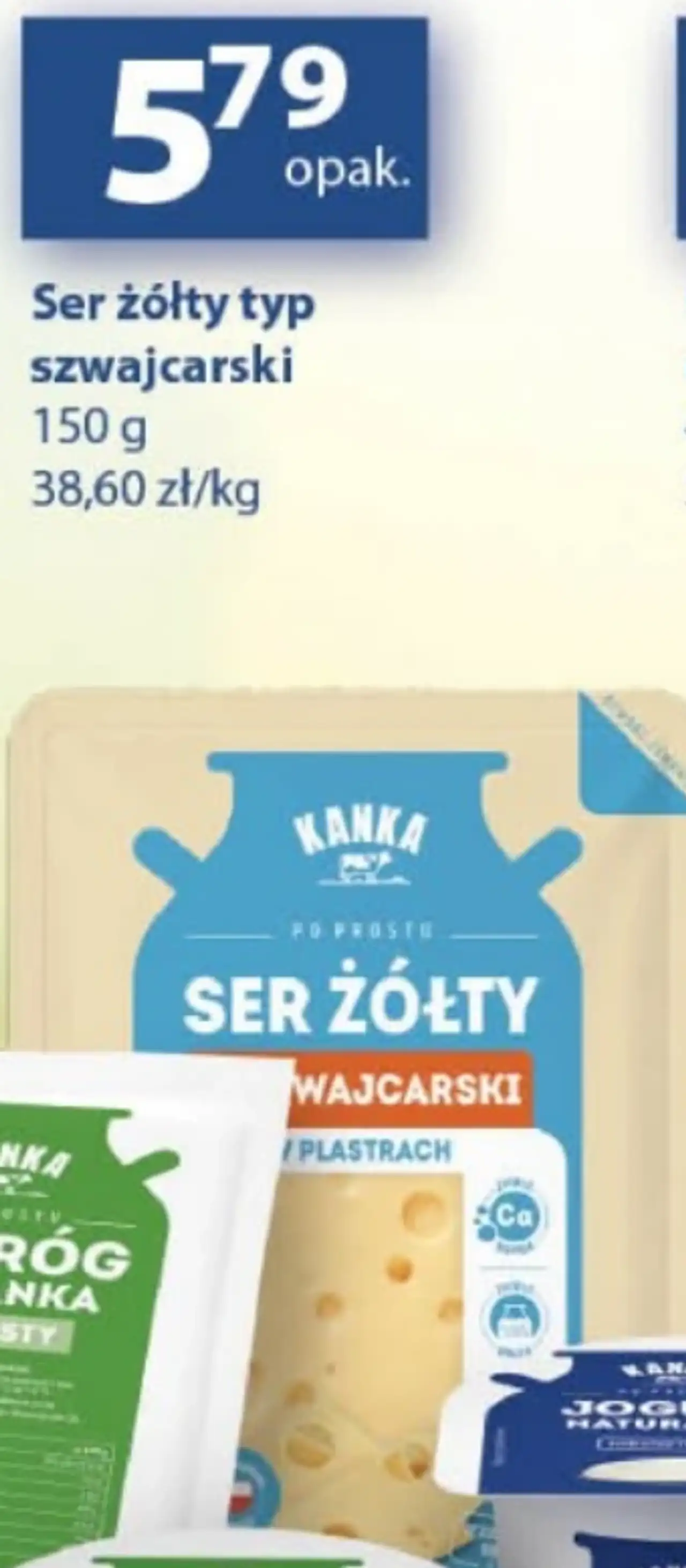 Kanka Ser żółty typ szwajcarski 150 g