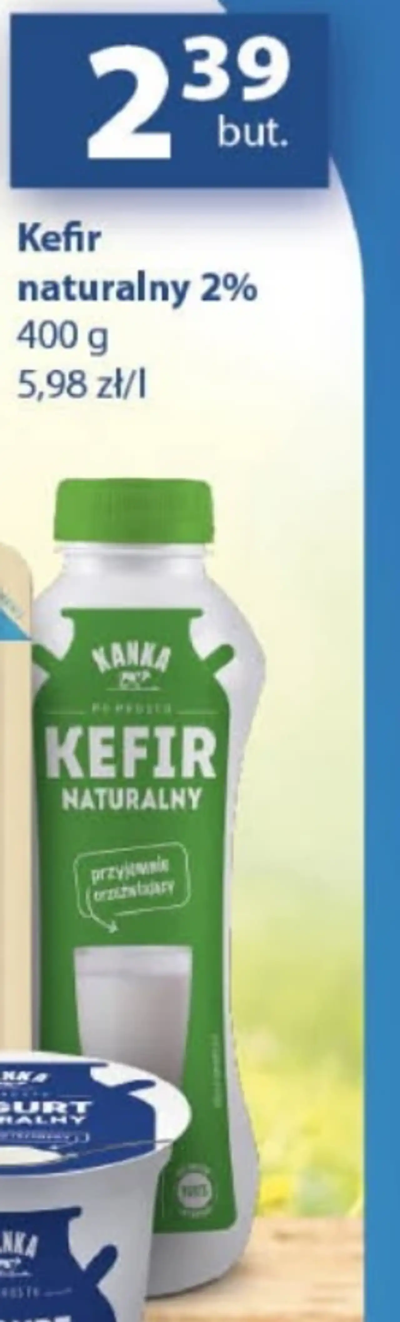 Kanka Kefir naturalny 2% 400 g