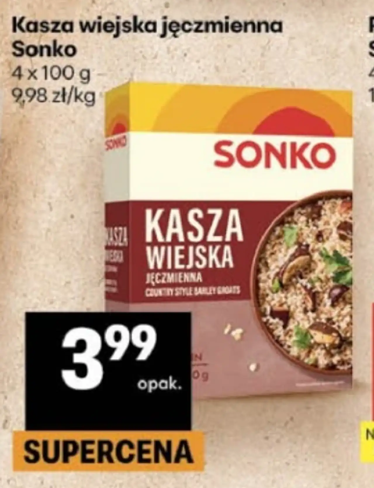 Kasza wiejska jęczmienna Sonko