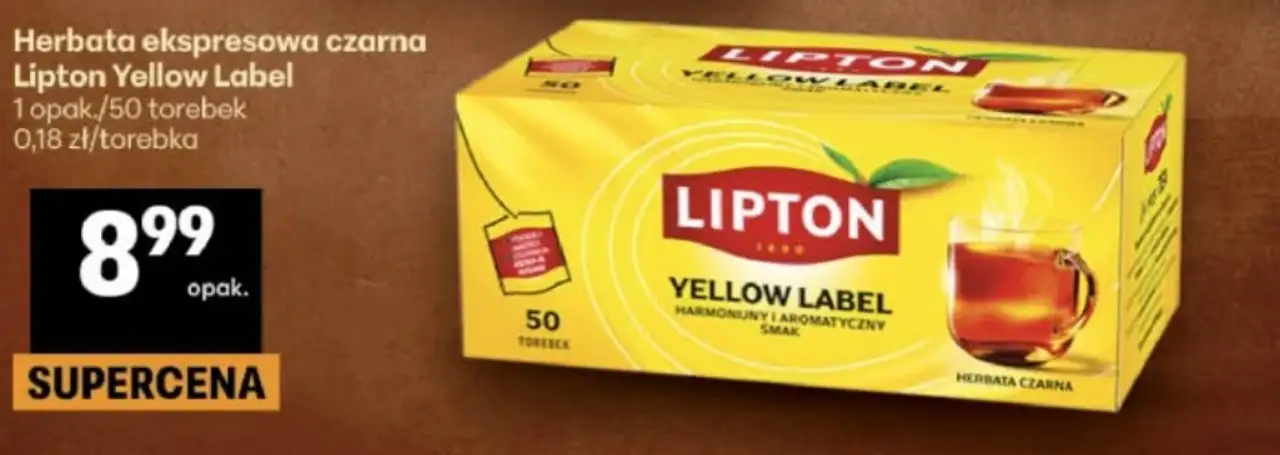 Herbata ekspresowa czarna Lipton Yellow Label