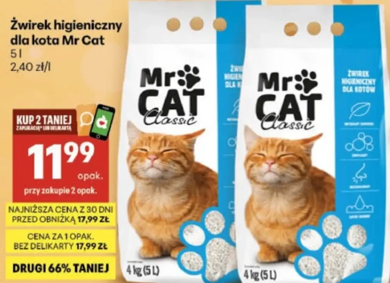 Żwirek higieniczny dla kota Mr Cat