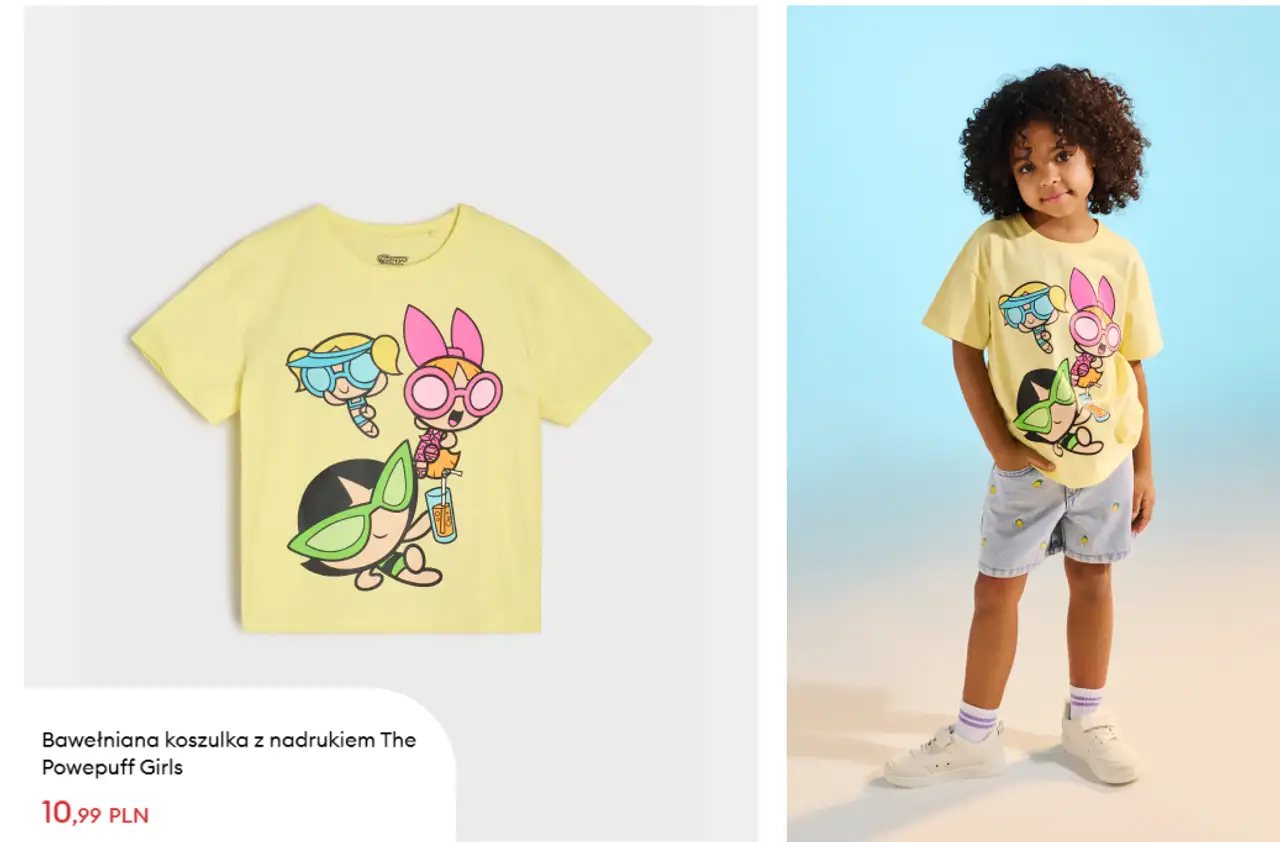 Bawełniana koszulka z nadrukiem The Powepuff Girls Sinsay