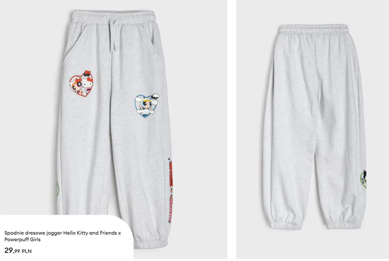 Spodnie dresowe jogger Hello Kitty and Friends x Powerpuff Girls
