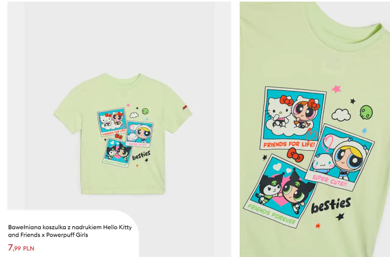 Bawełniana koszulka z nadrukiem Hello Kitty and Friends x Powerpuff Girls
