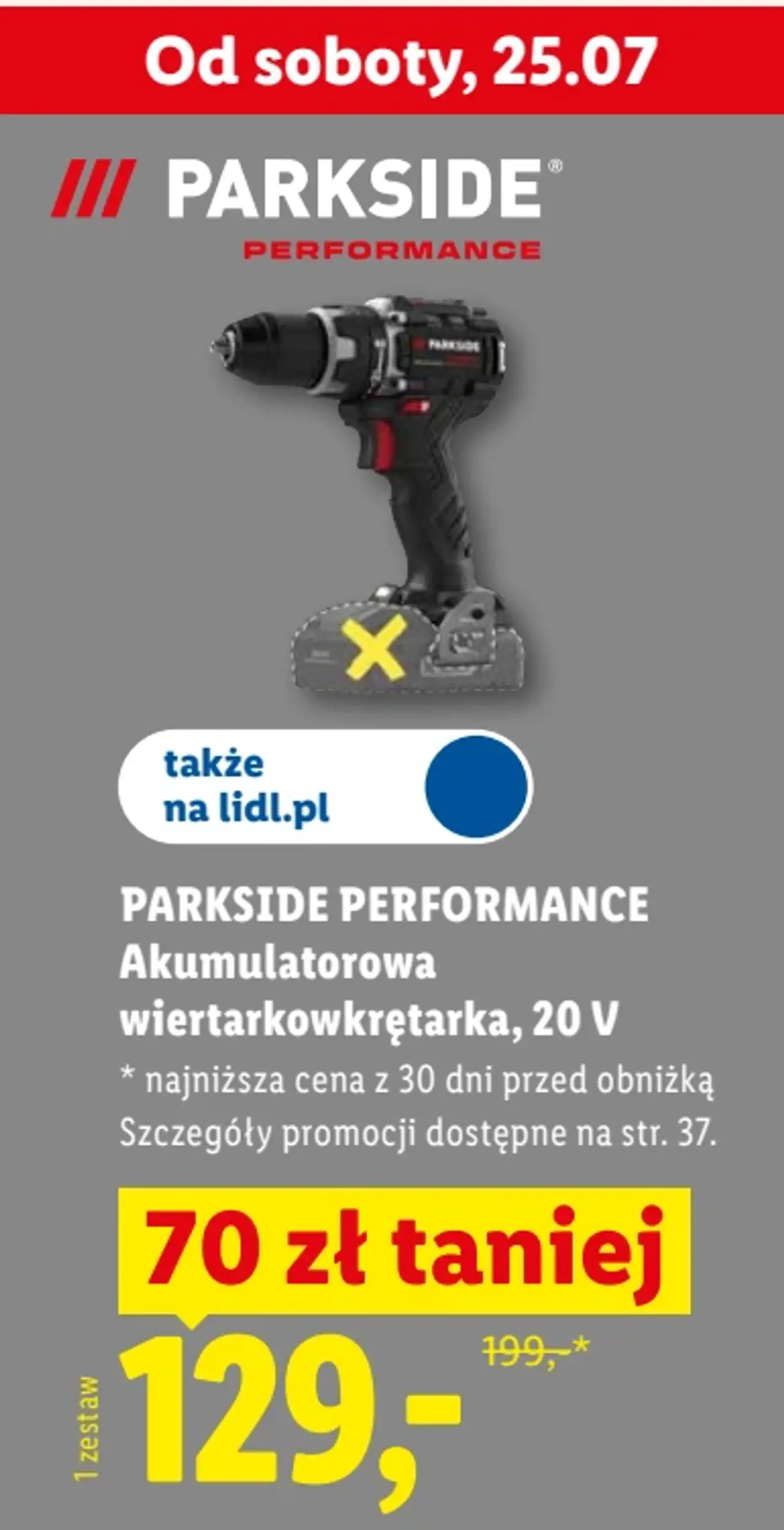 PARKSIDE PERFORMANCE Akumulatorowa wiertarkowkrętarka, 20 V