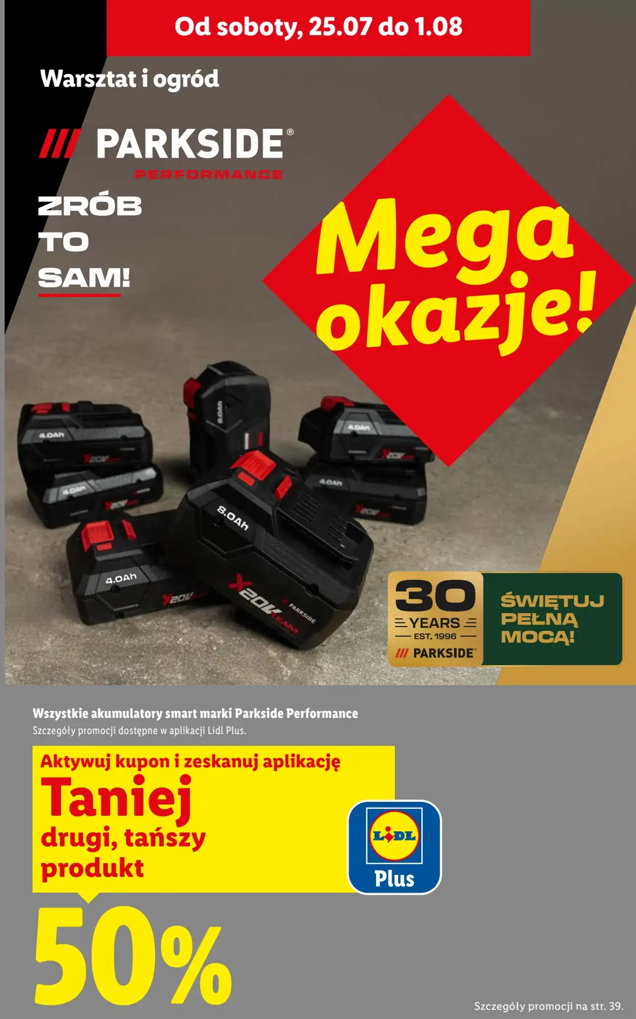 Wszystkie akumulatory smart marki Parkside Performance