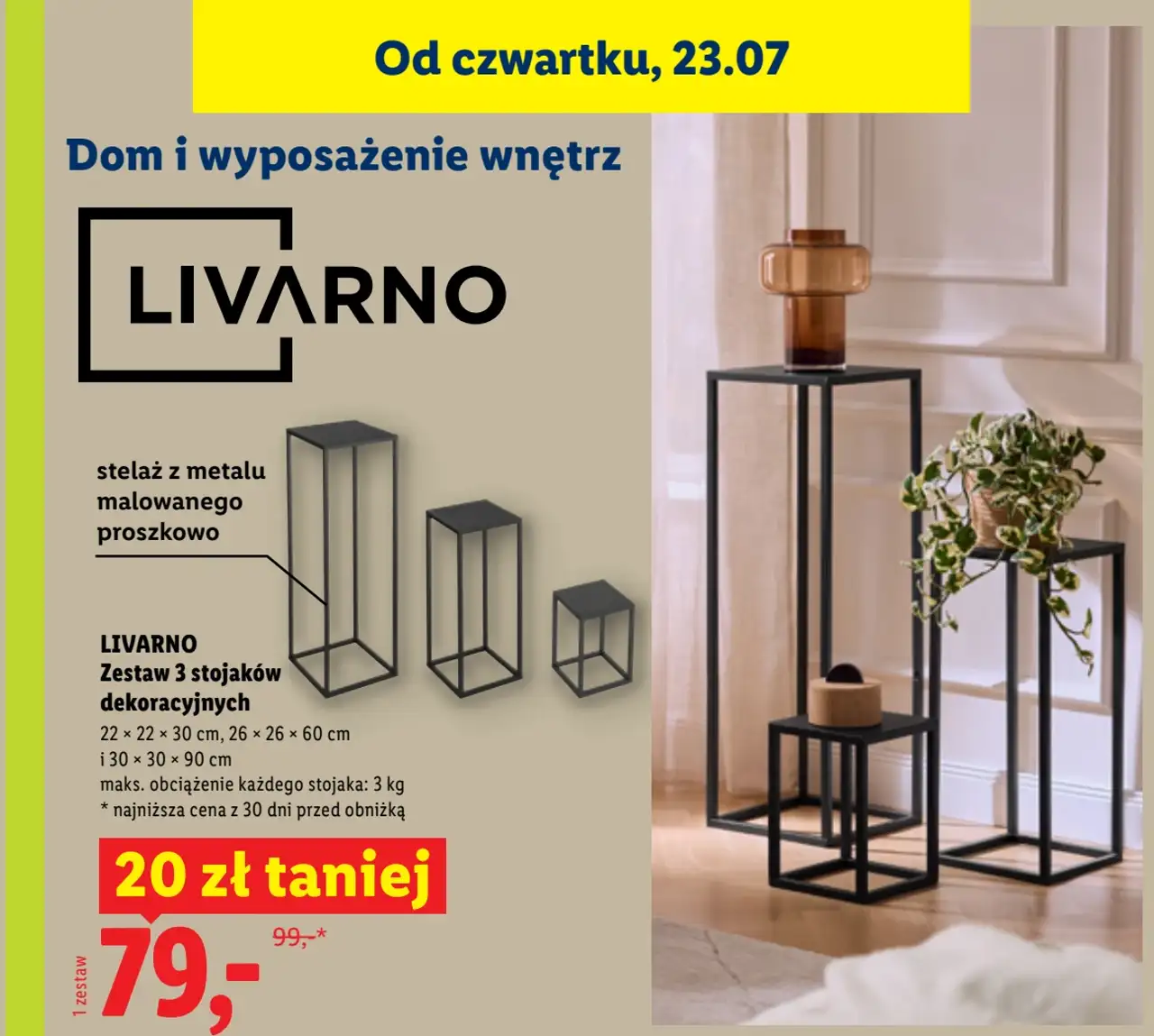 LIVARNO Zestaw 3 stojaków dekoracyjnych