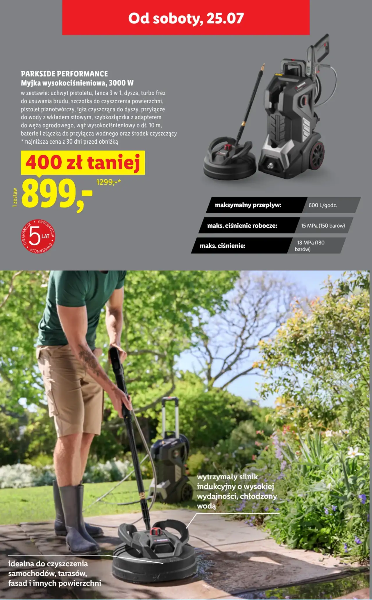 PARKSIDE PERFORMANCE Myjka wysokociśnieniowa, 3000 W