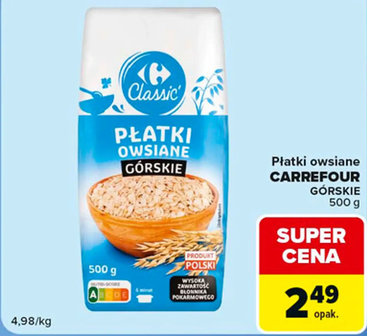 Płatki owsiane CARREFOUR GÓRSKIE