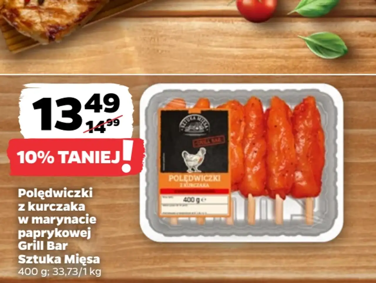 Polędwiczki z kurczaka w marynacie paprykowej Grill Bar Sztuka Mięsa