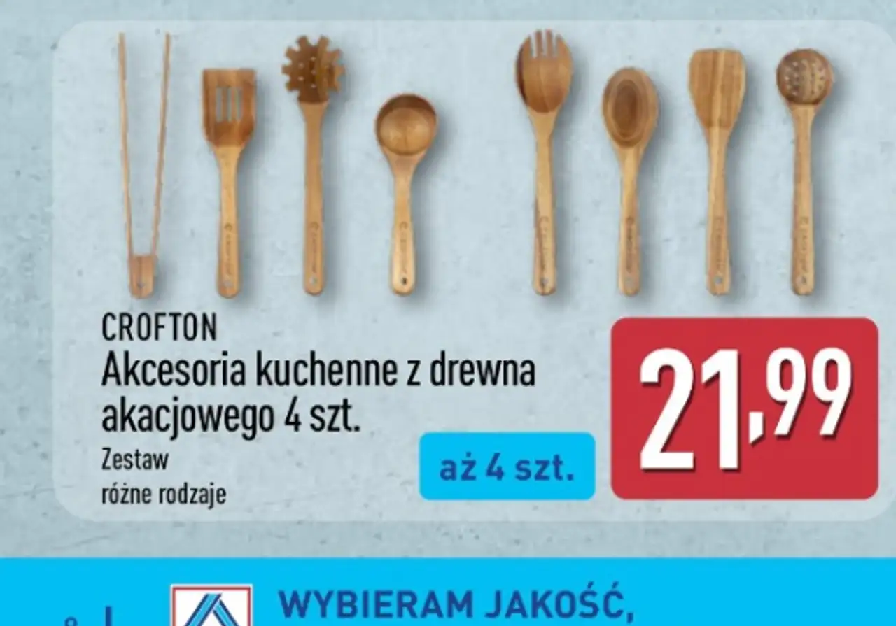 Crofton Akcesoria kuchenne z drewna akacjowego 4 szt.