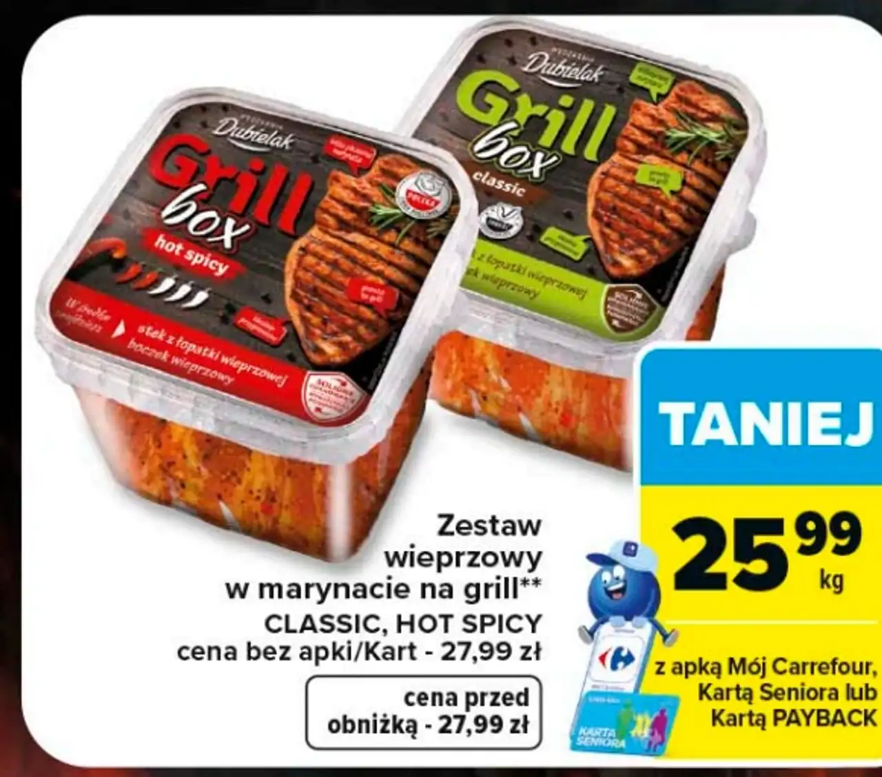 Zestaw wieprzowy w marynacie na grill