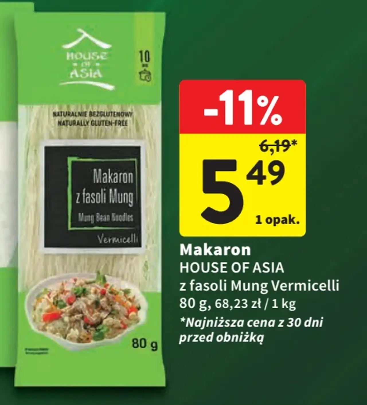 Makaron HOUSE OF ASIA z fasoli Mung Vermicelli