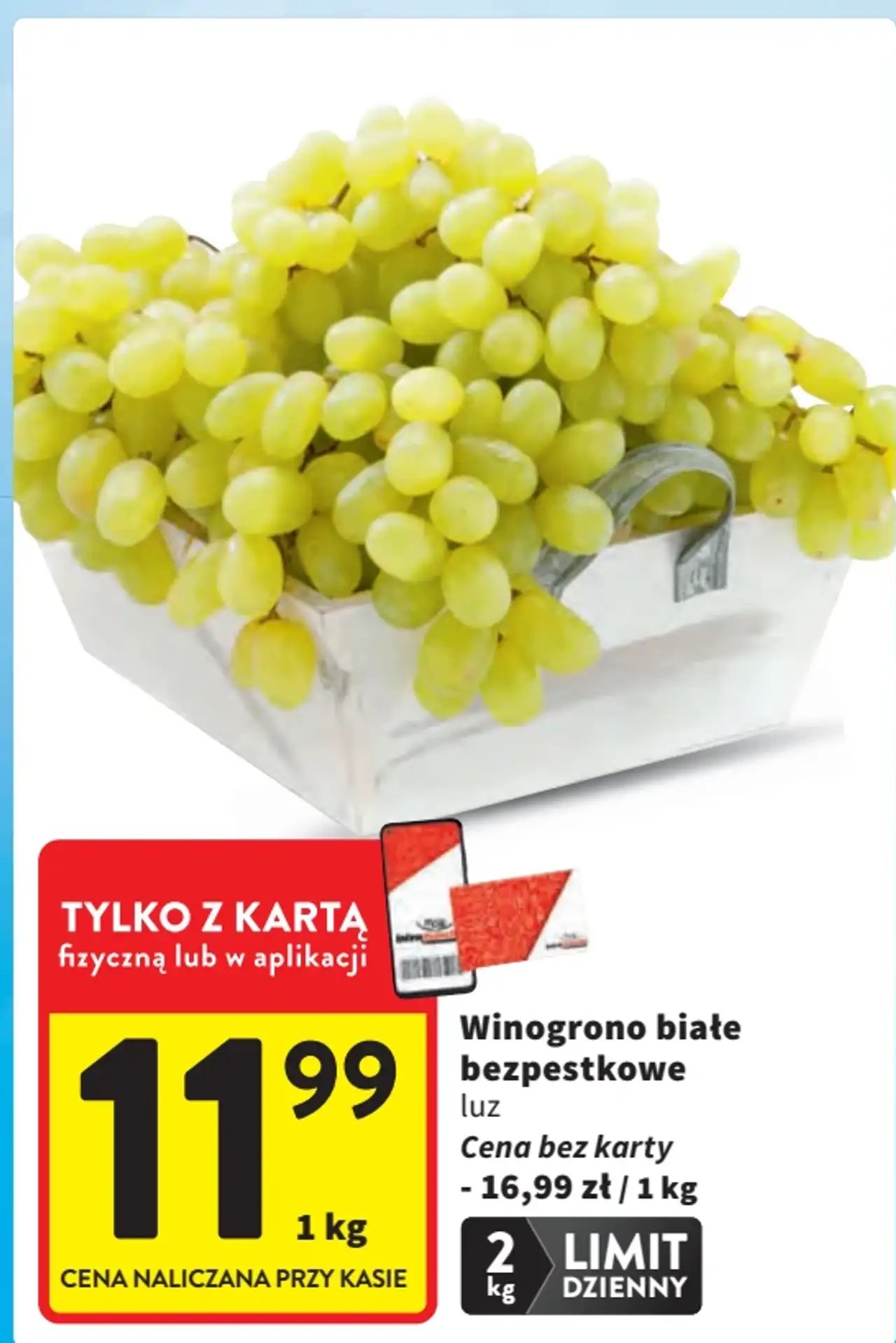 Winogrono białe bezpestkowe