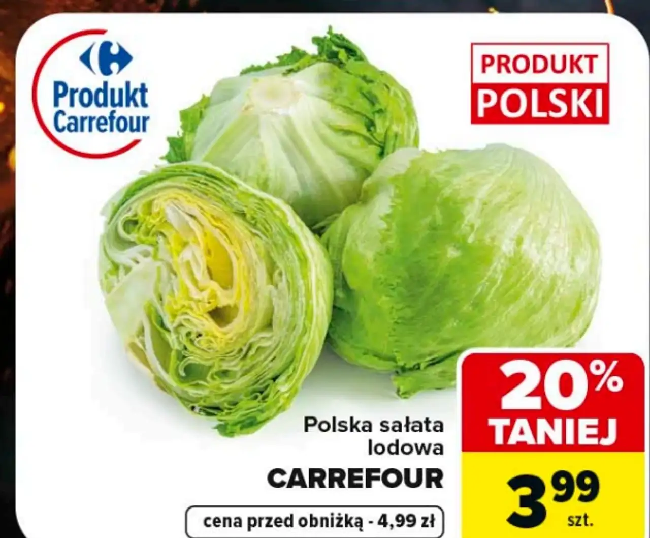 Polska sałata lodowa CARREFOUR