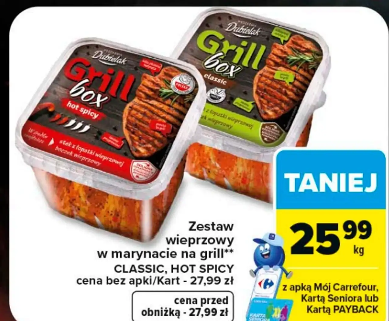 Zestaw wieprzowy w marynacie na grill Dzielak CLASSIC, HOT SPICY