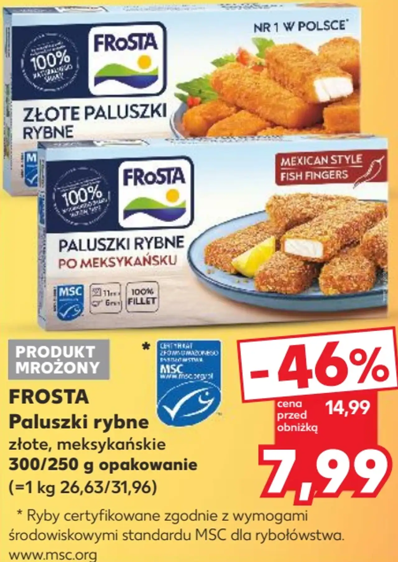 FROSTA Paluszki rybne złote, meksykańskie