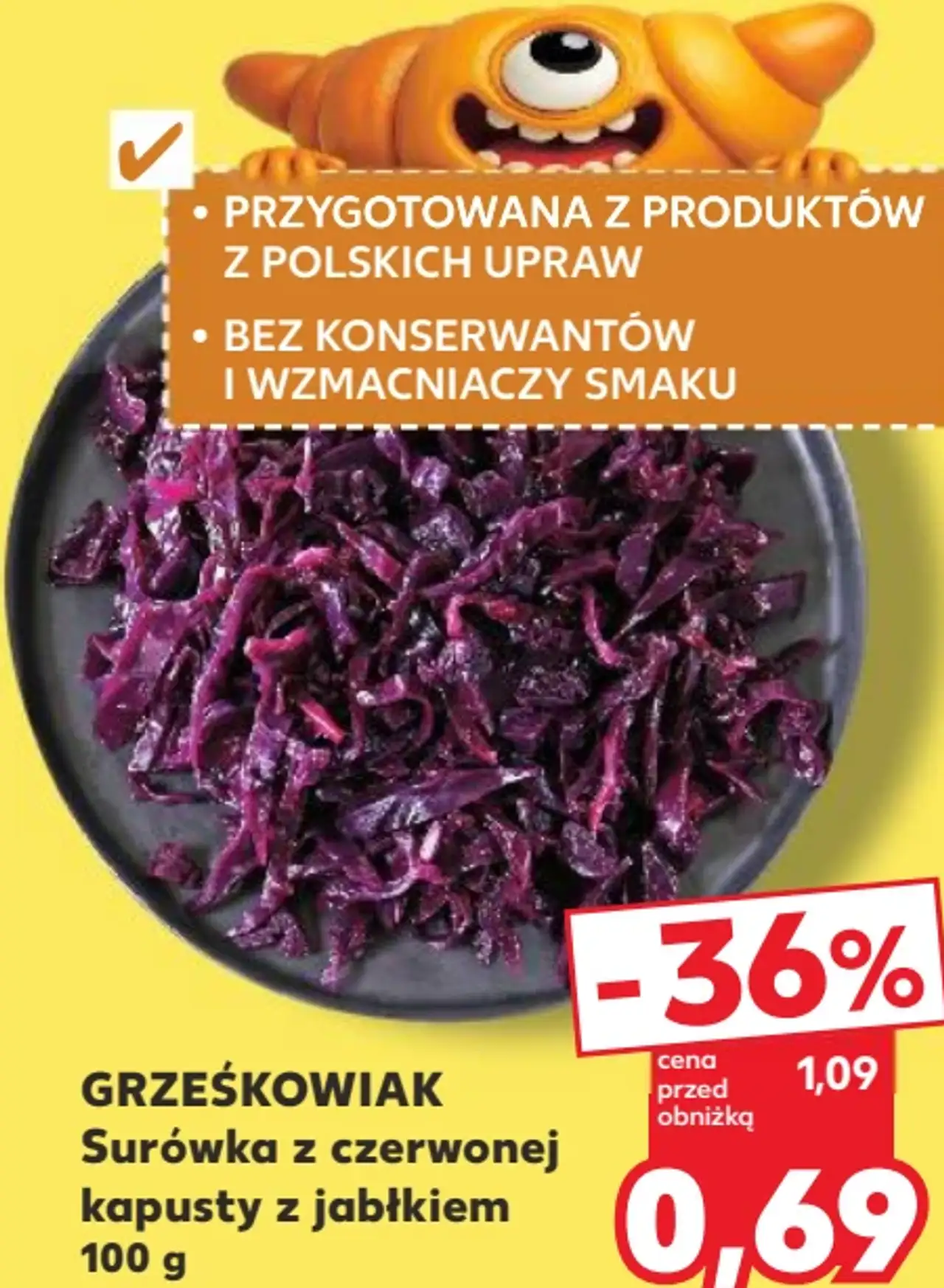 GRZEŚKOWIAK Surówka z czerwonej kapusty z jabłkiem