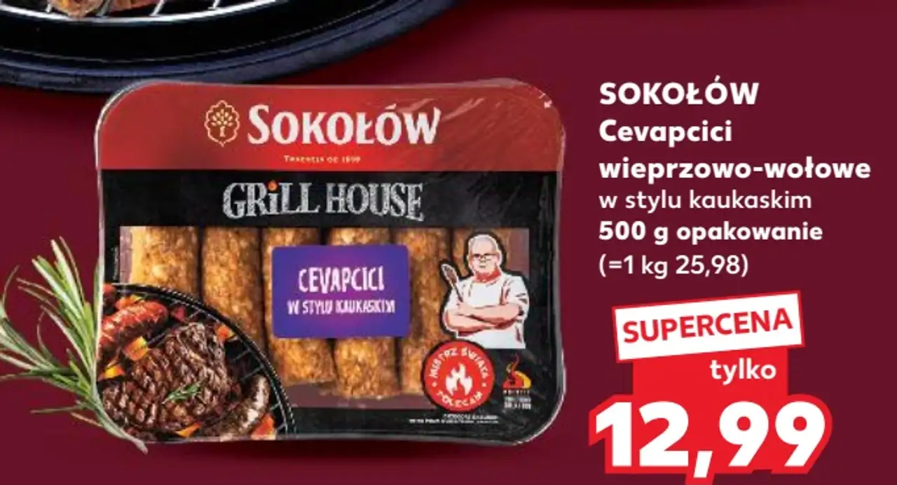 Sokołów Cevapcici wieprzowo-wołowe w stylu kaukaskim