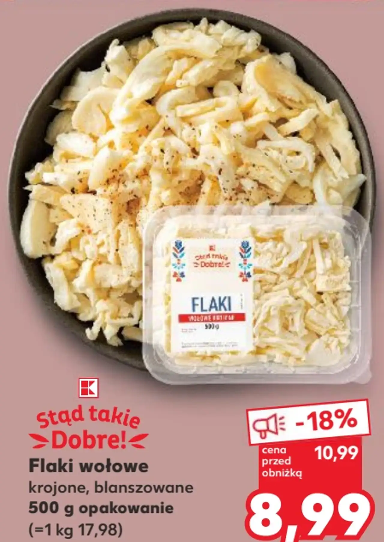 Stąd takie Dobre! Flaki wołowe krojone, blanszowane