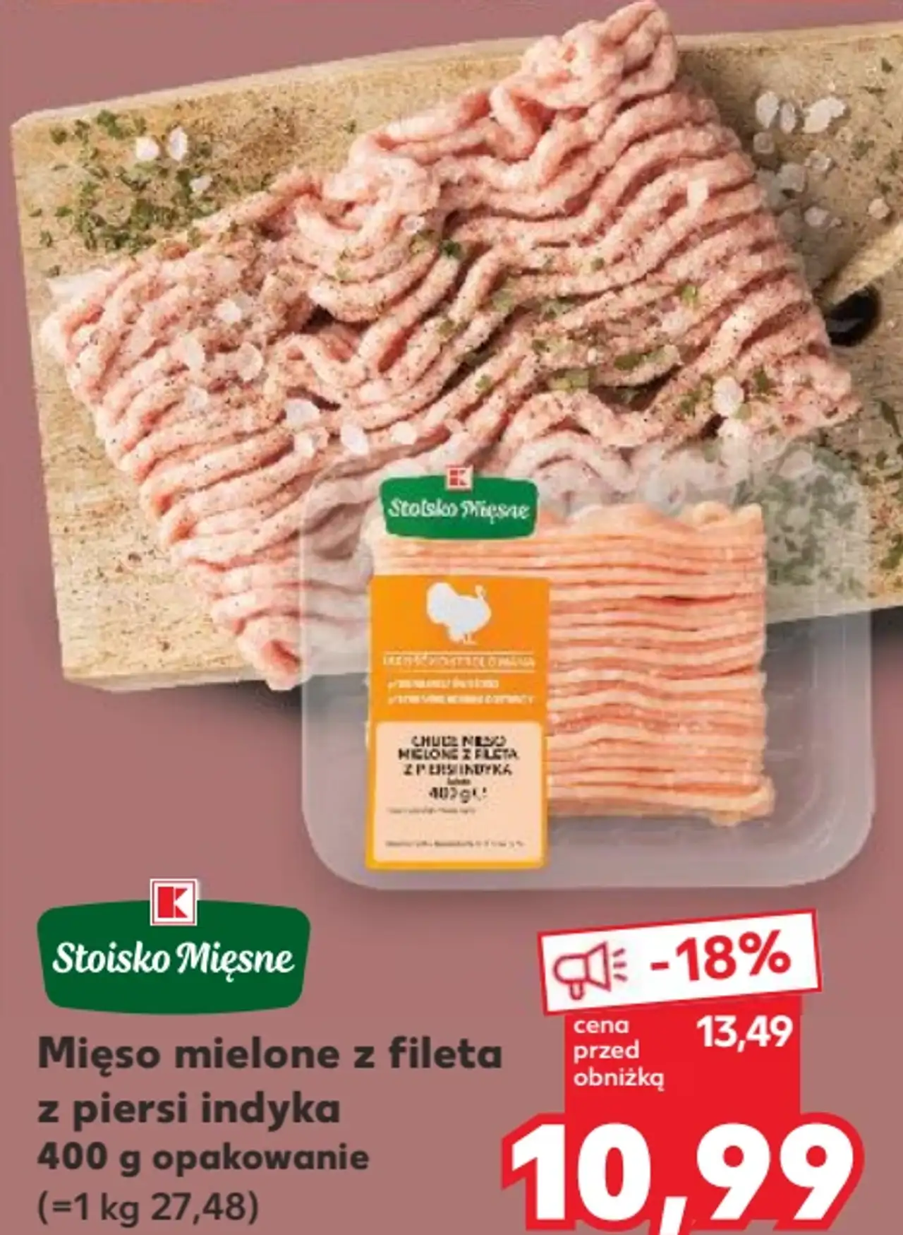 Stoisko Mięsne Mięso mielone z fileta z piersi indyka