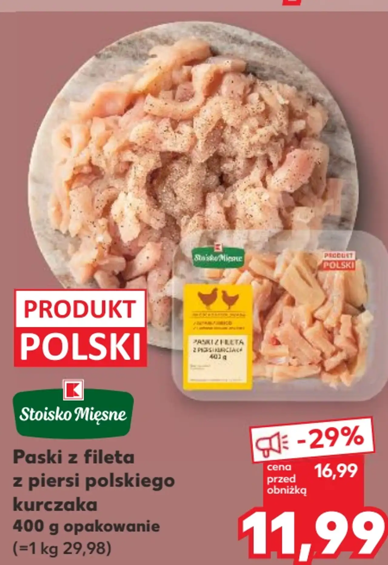 Stoisko Mięsne Paski z fileta z piersi polskiego kurczaka
