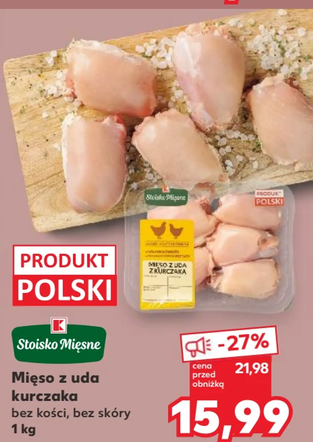 Stoisko Mięsne Mięso z uda kurczaka bez kości, bez skóry
