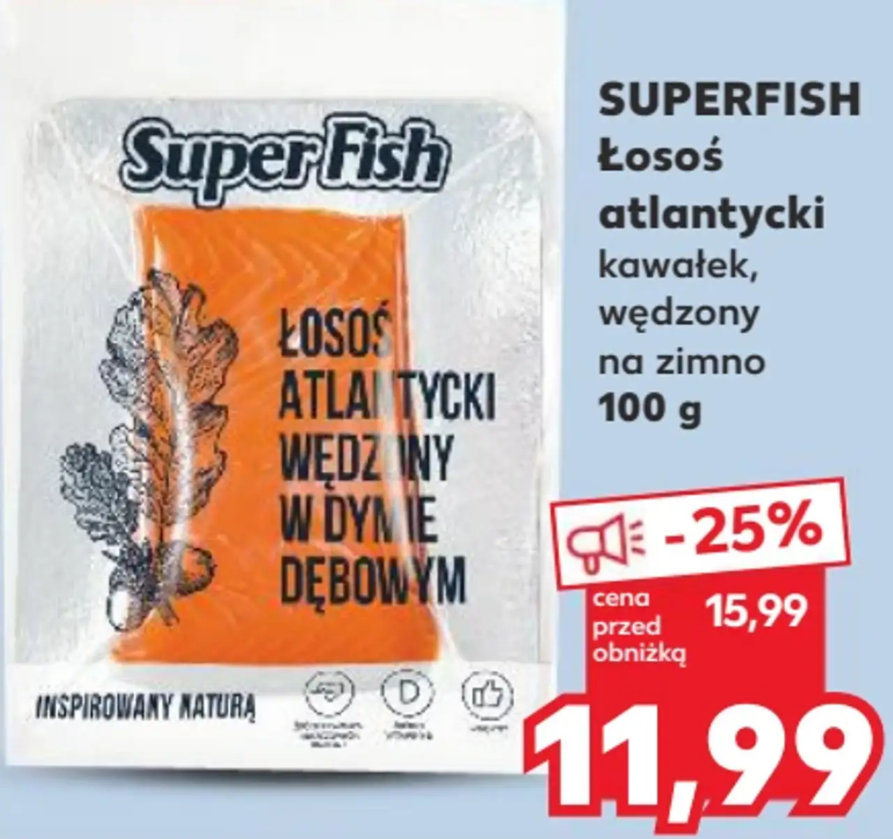 SuperFish Łosoś atlantycki kawałek, wędzony na zimno