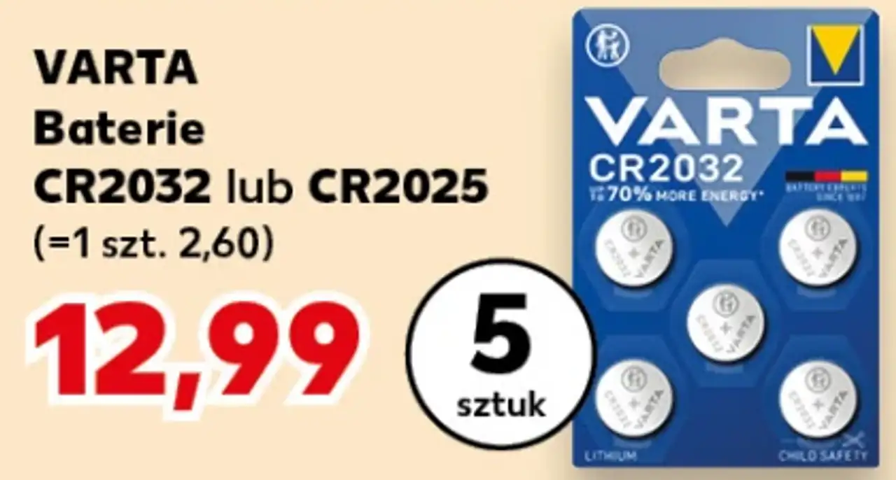 VARTA Baterie CR2032 lub CR2025