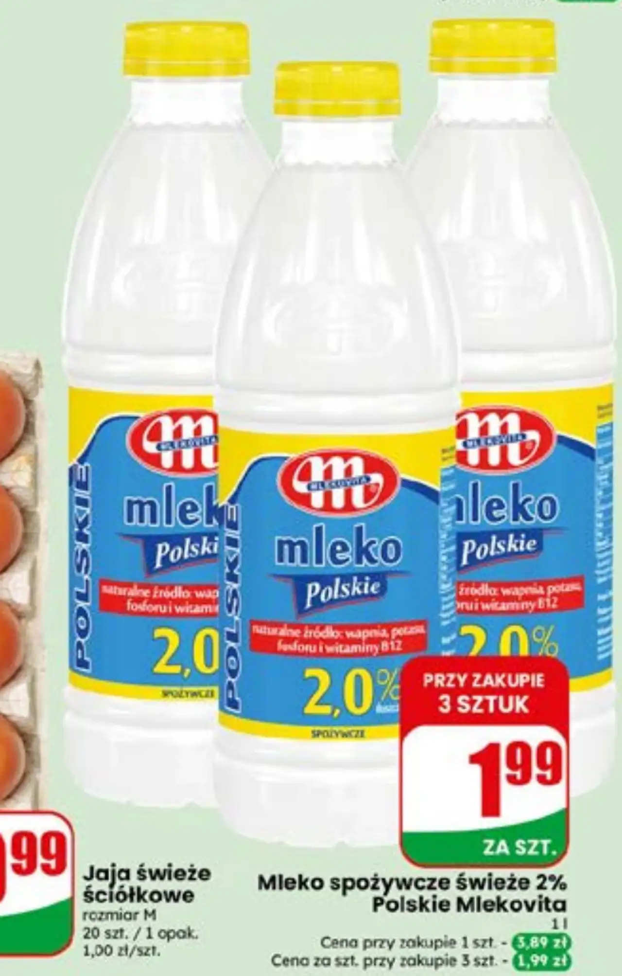 Mleko spożywcze świeże 2% Polskie Mlekovita