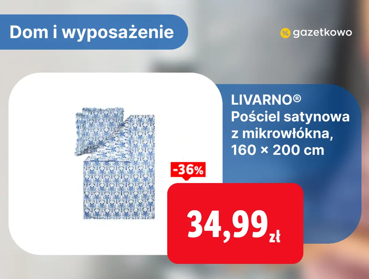 LIVARNO® Pościel satynowa z mikrowłókna, 140 × 200 cm
