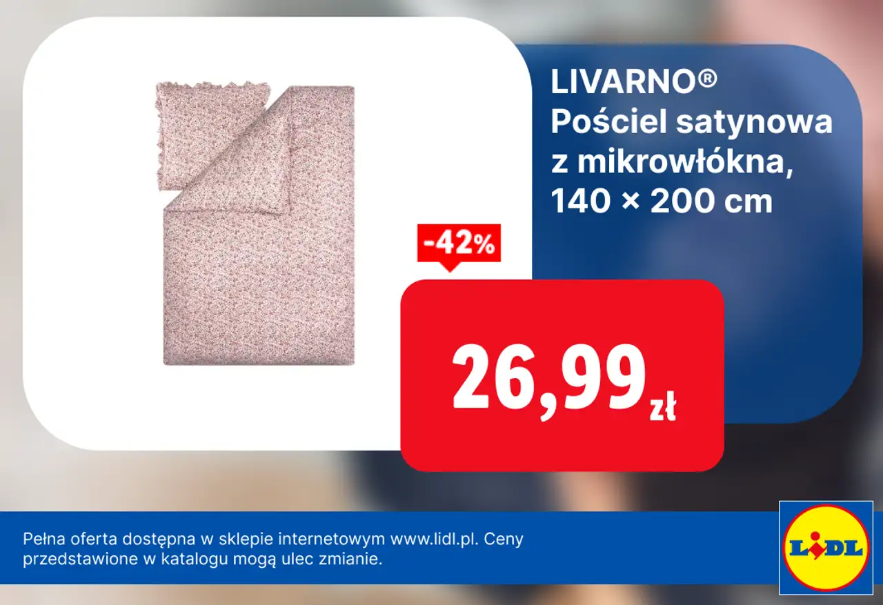 LIVARNO® Pościel satynowa z mikrowłókna, 140 × 200 cm