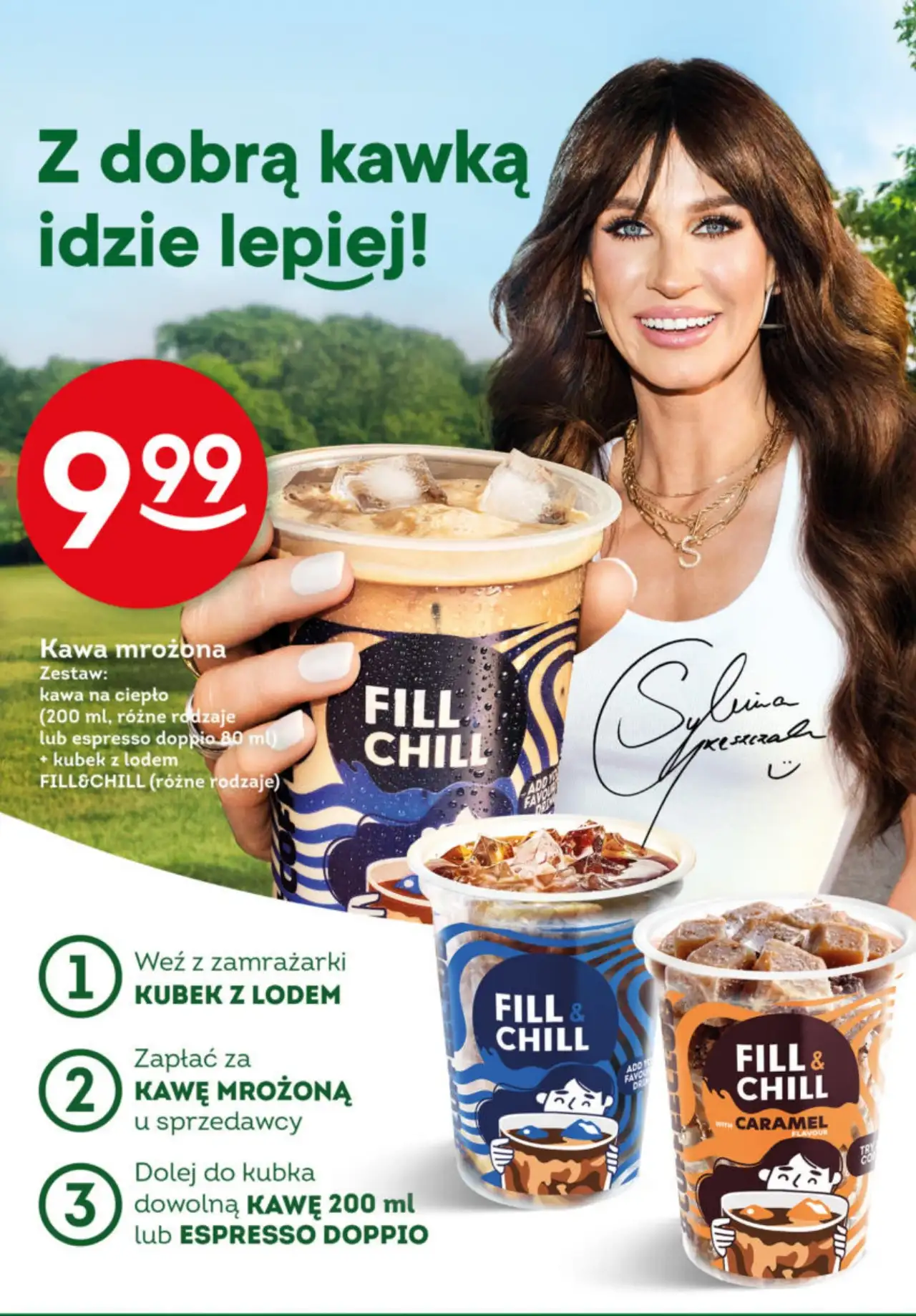 Zestaw Kawa Mrożona: Kawa na ciepło (200 ml) lub Espresso Doppio (80 ml) + Kubek z lodem Fill & Chill